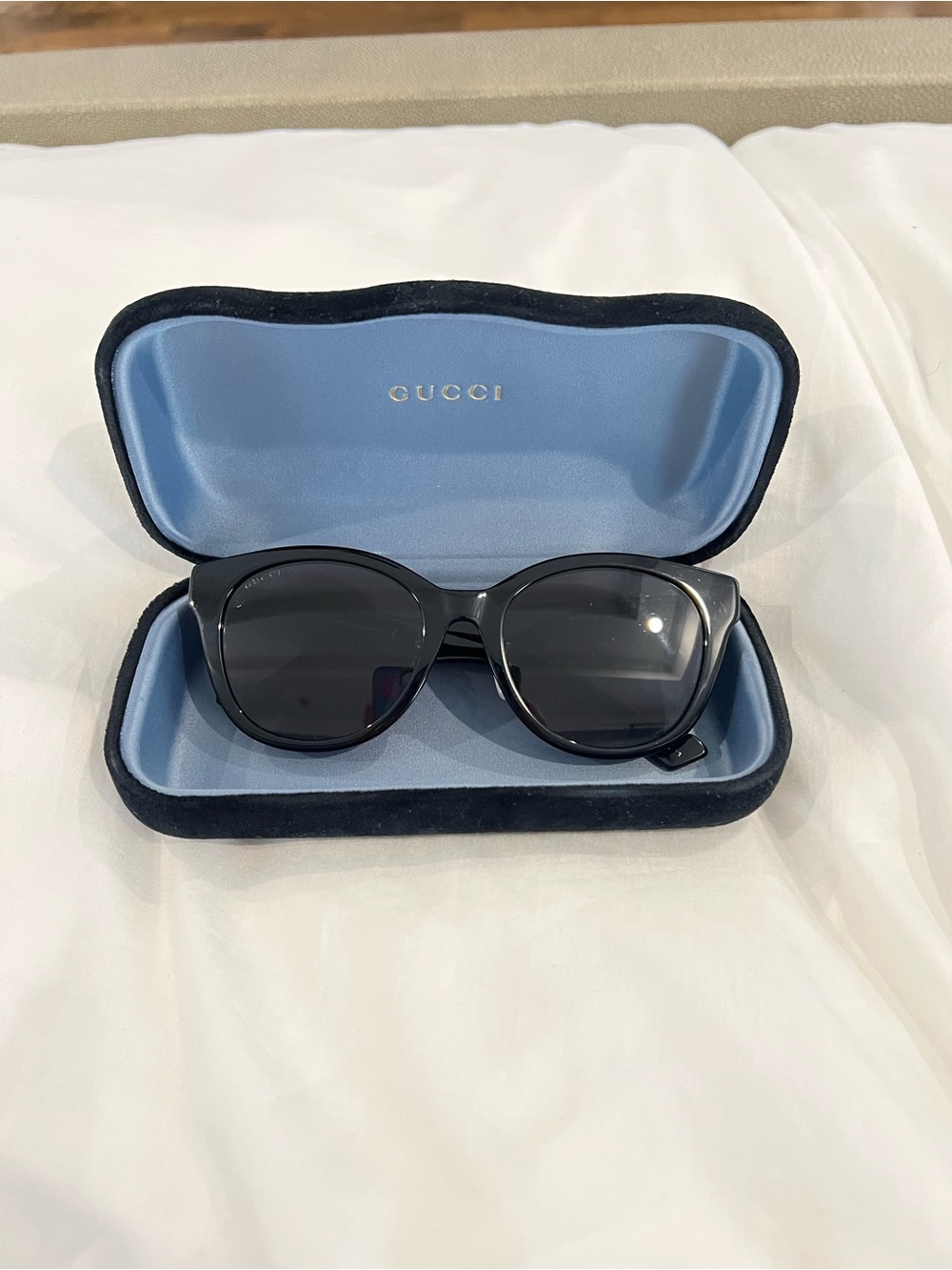 Gucci Women's Black Cat-Eye Sunglasses with Case